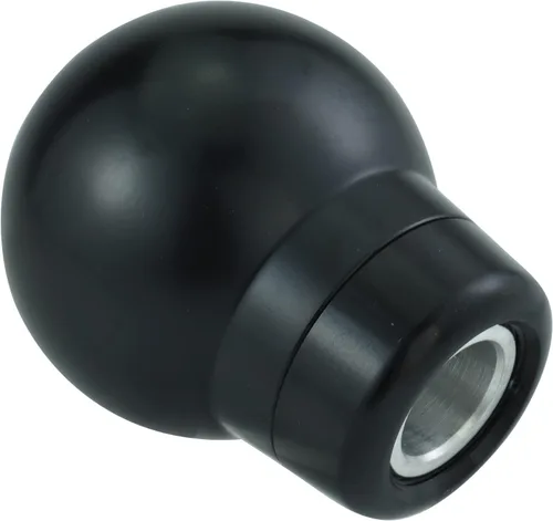 Vista 6 de Pomo de palanca de cambios de 8 bolas, mango redondo de transmisión de aleación de aluminio para la mayoría de vehículos manuales (negro)