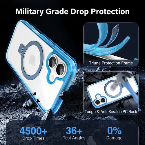 Vista 168 de Funda magnética para iPhone Air – [Soporte invisible integrado] [Compatible con MagSafe] [Protección contra caídas de grado militar] Cubierta