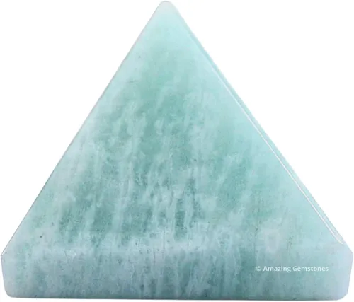 Vista 10 de Amazing Gemstone Piedras curativas de cristal de pirámide de piedra lunar arcoíris – Estatuilla de pirámide de piedra natural de 1 pulgada