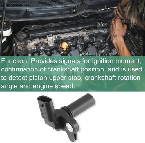 Vista 4 de X AUTOHAUX Sensor de posición del cigüeñal del motor de coche BL31-12K073-AB para Ford Transit-350 HD Base Metal Plástico
