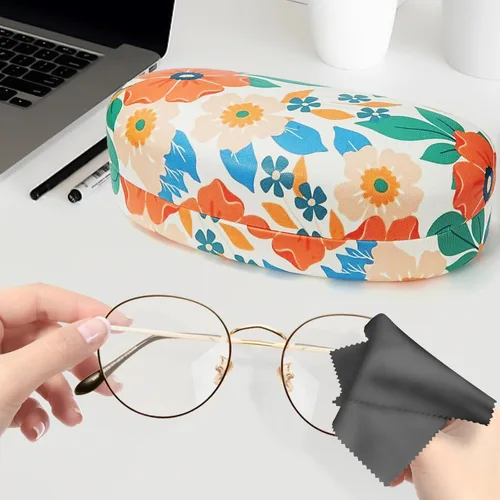 Vista 7 de molshine Estuche rígido para lentes de sol, funda clásica grande para lentes de sol, anteojos con paño de limpieza, bolsillo