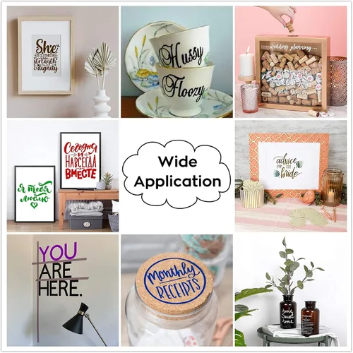 Vista 3 de Vinilo para Cricut – Juego de hojas de vinilo adhesivas permanentes – Hojas de vinilo de 12 x 12 pulgadas / 30.48 x 30.48 cm. y hojas de cinta