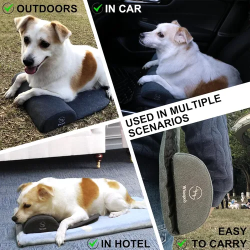 Vista 6 de Almohada de refuerzo para perros y gatos de tamaño mediano, beneficiosa para las vértebras cervicales y el cuello, fácil de transportar al viajar