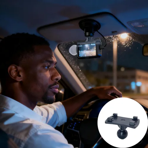 Vista 6 de Adaptador de montaje de leva de tablero seguro con base de ventosa, conector de soporte de bloqueo para sistemas de navegación de automóviles