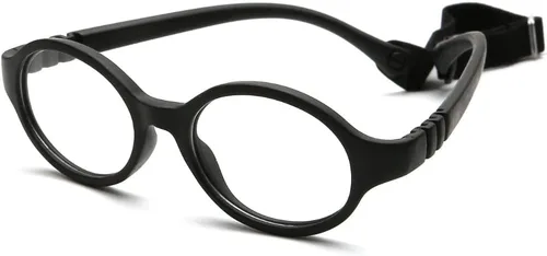 Cute Baby Glasses 0-6 Months - XXS Round Infant Glasses with Strap - Clear Lens Newborn Spectacles