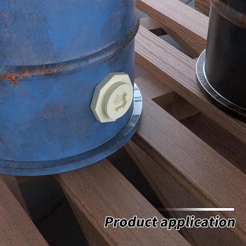 Vista 6 de TAISHER Adaptador de conector de tanque de mamparo de 1 pulgada de ABS blanco con tapones y junta para tanque de agua, barriles de lluvia, acuarios