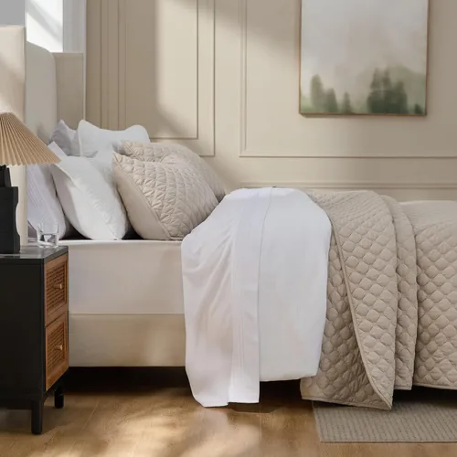 Vista 90 de Bedsure Colchas de tamaño Queen – Colchas ligeras tamaño Queen con patrón de tejido de canasta, ropa de cama suave, edredón de rosa polvorienta
