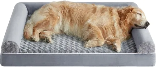 Vista 12 de BFPETHOME - Camas para perros grandes, cama ortopédica para perros medianos y grandes, gran cama para mascotas impermeable para sofá con funda