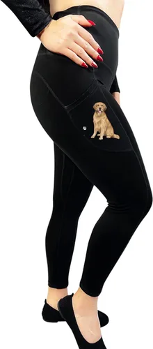 E&S Pets Leggings de yoga de tiro alto para amantes de las mascotas, pantalones de yoga ligeros y ultrasuaves de 25 pulgadas para mujeres con