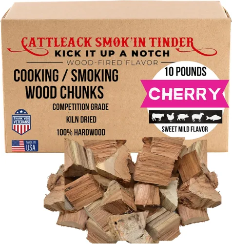 Vista 10 de Cattleack Smok'in Tinder Trozos de madera para ahumar carne, eleva tu barbacoa con trozos de parrilla de primera calidad, aproximadamente 10 libras