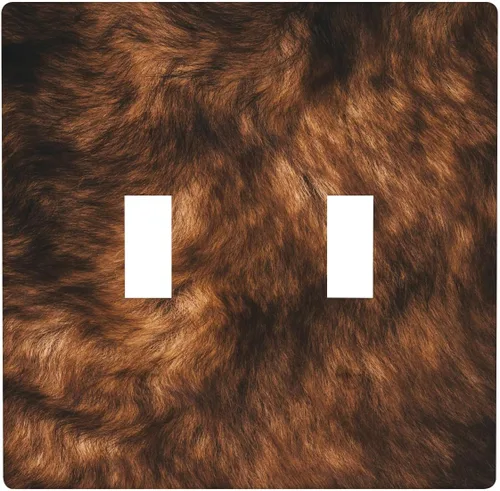 Vista 21 de Placa de interruptor de luz con estampado de leopardo de 1 banda, placa de pared basculante individual, placa decorativa eléctrica GFCI