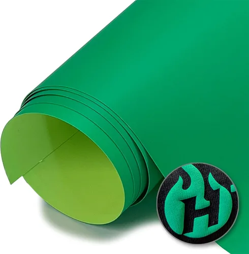 Vista 40 de Heat Transfer Vinyl 4U HT Puff Vinilo de transferencia de calor de 20 pulgadas (verde manzana, 1 pie), 20 pulgadas x 1 pie
