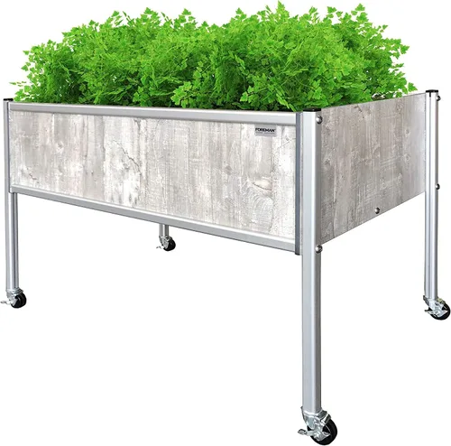 Vista 11 de Foreman Raised Garden Bed on Legs – Weather-Resistant Raised Garden Bed (36" x 24" x 25") with Drainage, Ideal Raised Garden Bed for Vegetables &