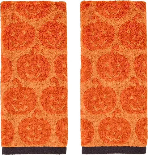 Vista 9 de SKL Home de Saturday Knight Ltd. - Juego de toallas de mano Boo, color naranja, paquete de 2