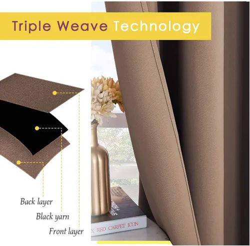 Vista 490 de NICETOWN - Divisor de habitación, cortina opaca divisora de habitación con función de aislamiento térmico, panel para puerta corredera o patio