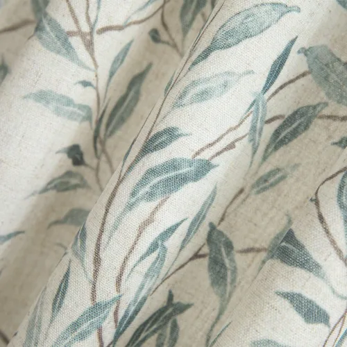 Vista 4 de VOGOL Cortina para puerta de patio con estampado de hojas, cortinas para puerta delantera filtrante de luz para ventana de cristal, 1 panel corto