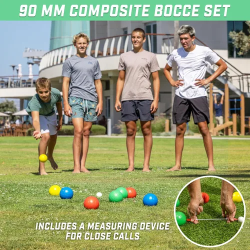 Vista 2 de GoSports 90 mm Bocce Ball Sets - Outdoor Lawn Game - Composite or Resin