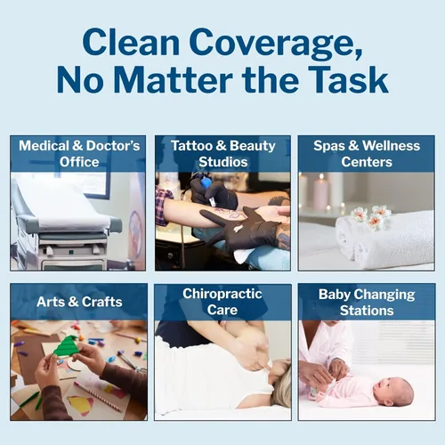 Vista 7 de McKesson Papel para mesa de revisión médica [12 rollos] - Cubierta de sábana para mesa de cama ideal para cambio de pañales, depilación, enfermería
