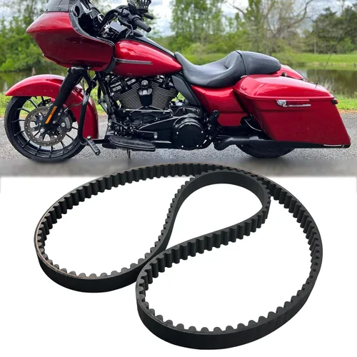 Vista 14 de Correa de transmisión trasera 128T 1-1/8" Compatible con Harley Davidson Sportster 883 1200 XL Buell 1991-2003 Reemplaza 40022-91 1204-0042