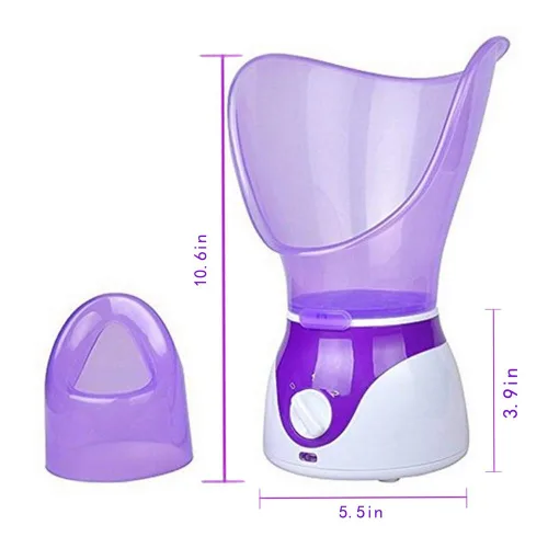 Vista 2 de Facial Steamer Professional Steam Inhaler Facial Sauna Spa for Face Mask Moisturizer - Sinus with Aromatherapy; Pores with Timer and Extract