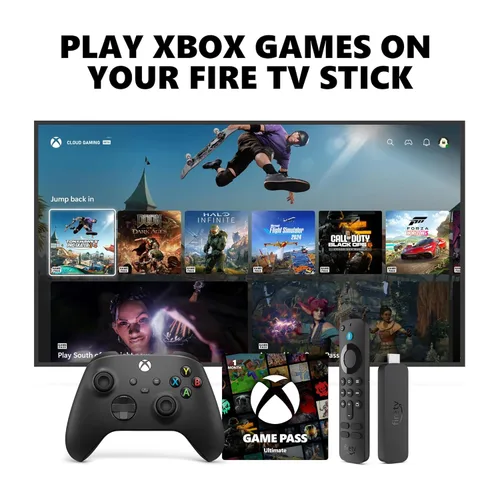 Vista 13 de Xbox Wireless Controller Deep Pink (2025) + Fire TV Stick 4K Game Pass Ultimate 1 Month Bundle - Play on Windows, Android, iOS & Smart TVs