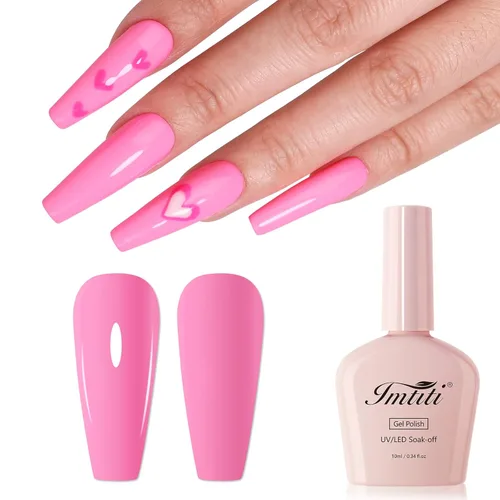 Vista 9 de Imtiti Esmalte de uñas de gel rojo burdeos de 0.3 fl oz, de larga duración, secado con luz UV, LED, para otoño, para salón de belleza, bricolaje