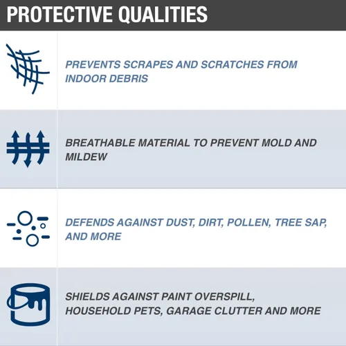 Vista 2 de Budge - Cubierta de motocicleta remolcable, poliéster, longitud altura, Negro