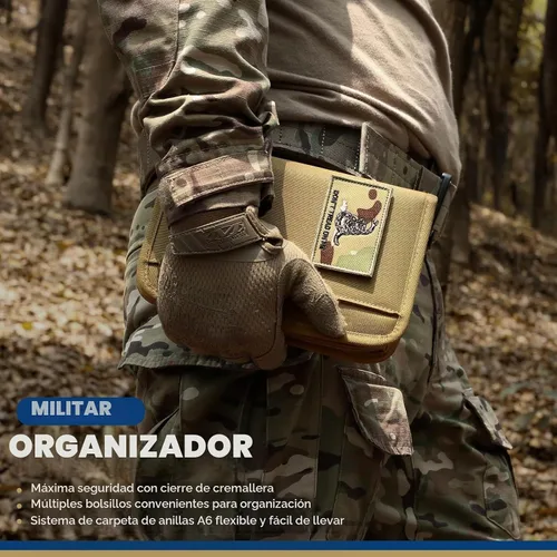 Vista 6 de WYNEX Cuaderno táctico Padfolio carpeta de 6 anillas, 3.7 x 6.7 pulgadas Caqui