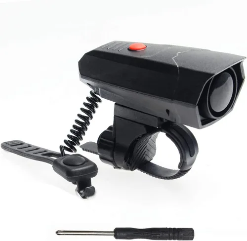 Coolrunner Bocina de bicicleta, timbre de bicicleta eléctrica ultra fuerte, 6 modos, timbres de alarma con anillo de manillar de ciclismo con
