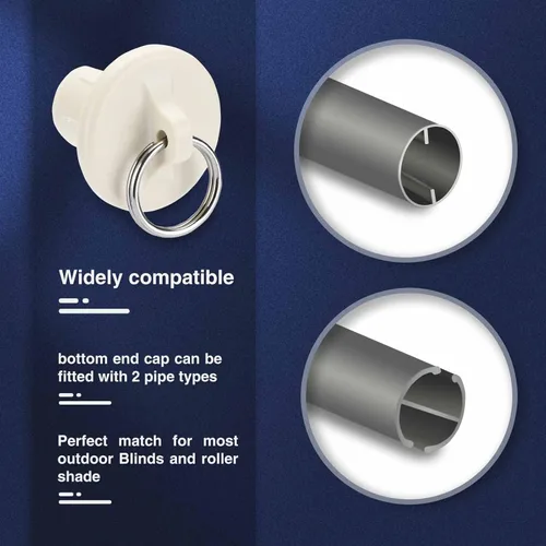 Vista 7 de Piezas de repuesto para sombra, correas elásticas y tapa de extremo con kit de anillo, resistencia a la intemperie, compatible con Coolaroo