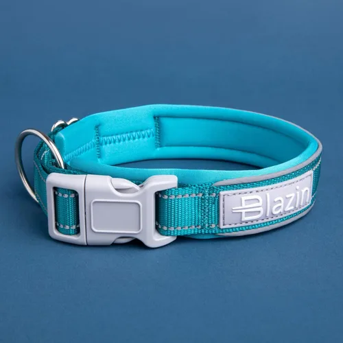 Vista 9 de BLAZIN Collar reflectante para perro con diseño de cierre de junta tórica para perros sensibles, acolchado de neopreno suave, collares para perros O