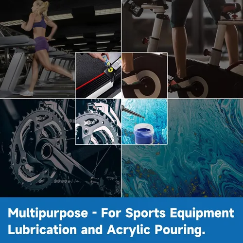 Vista 6 de Lubricante de cinta de correr para la banda, lubricante de cinta de correr 100% de silicona, kit de lubricante de cinta de correr, con tapa de rosca