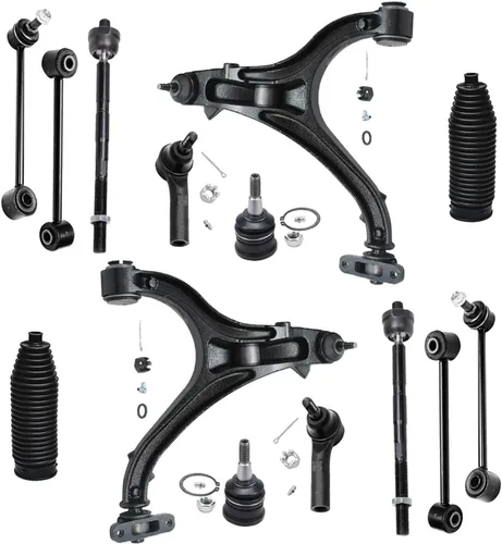 Vista 76 de Detroit Axle - Kit de suspensión RWD Front End de 16 piezas para Chrysler 300 Dodge Charger Challenger 11-14, 6 brazos de control, 4 barras