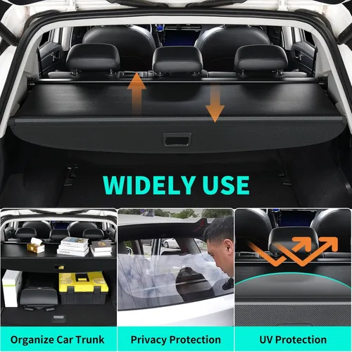 Vista 3 de Tecoom Cubierta de carga trasera para Toyota 4Runner 2010-2024, cubierta retráctil para maletero de automóvil para accesorios Toyota 4Runner