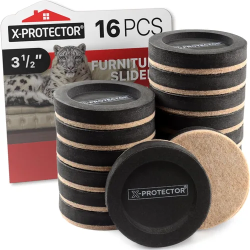 Vista 15 de X-Protector Deslizadores de Fieltro para Muebles para Pisos de Madera Dura y Juego de Herramientas Elevadoras de Muebles - 4 PCS Deslizadores de 3
