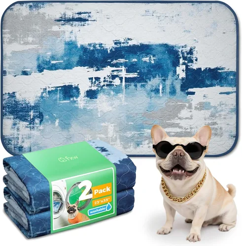 Vista 23 de FXW Almohadillas lavables para orina para perros, almohadillas para cachorros con súper absorbentes, diseñadas específicamente para jaulas de 24