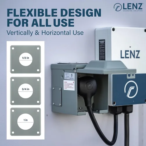 Vista 5 de LENZ Caja de toma de corriente de 50 amperios, 125/250V, NEMA 14-50, receptáculo cerrado resistente a la intemperie para exteriores, certificado