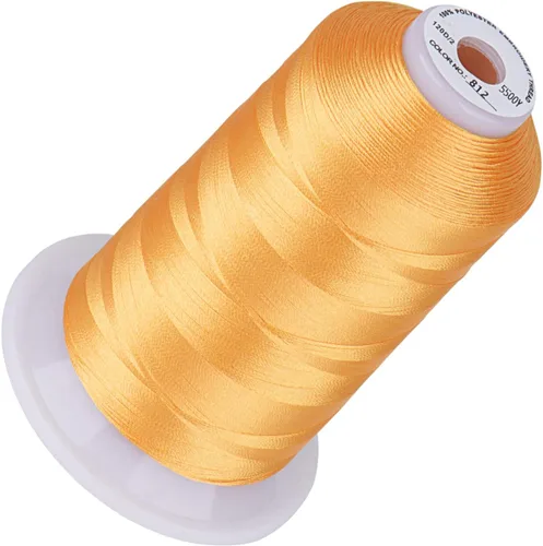 Vista 121 de Simthread 5500 yardas de hilo de bordar, 5000M de alto rendimiento 40WT 100% poliéster – 170+ colores vívidos, clasificado de alta velocidad