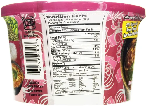 Vista 2 de Crystal Noodles Sopa Pasta de sésamo picante, 2.47 oz (paquete de 6)