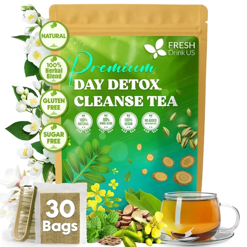 Vista 179 de FreshDrinkUS, 135 bolsas de té de jengibre y cúrcuma premium, ingredientes 100% naturales, mezcla hecha a mano de té de hierbas de cúrcuma