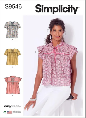 Simplicity Misses' - Kit de patrón de costura para jersey, código S9546, tallas 4-6-8-10-12-14-16, multicolor