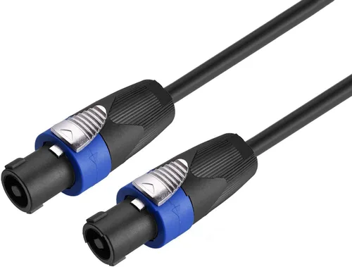 Vista 2 de Cable de altavoz a Speakon Pro de 6 pies 12 AWG – Cable de altavoz de calibre 12 resistente de 6 pies con bloqueo giratorio para amplificador