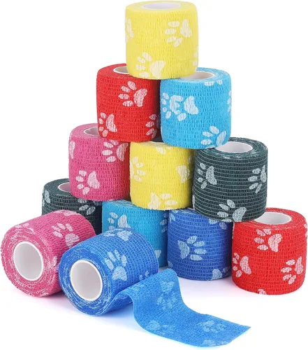 Vista 10 de Vet Wrap - Vendaje autoadherente, vendaje cohesivo, cinta multifunción para perros, gatos, caballos, pájaros, animales, no tejida, cinta deportiva