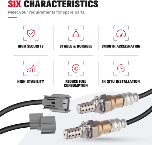 Vista 5 de Sensor de oxígeno O2 aguas arriba aguas abajo compatible con 2001-2005 para Honda Civic SG1861, 234-4011, 234-4123, 234-4659