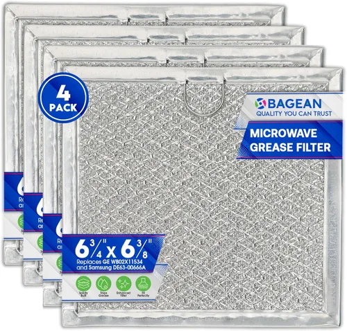 Vista 7 de Filtro de repuesto para microondas de 6.81" x 6.34" pulgadas, se adapta a GE WB02X11534 Samsung DE63-00666A Filtro de grasa para microondas