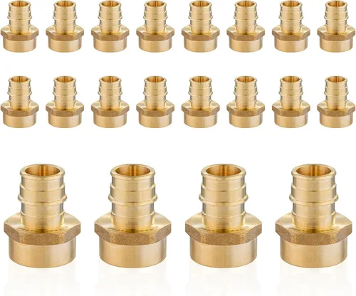 Vista 9 de Paquete de 5 adaptadores NPT roscados hembra Seelink PEX-A de 1/2" x 1/2