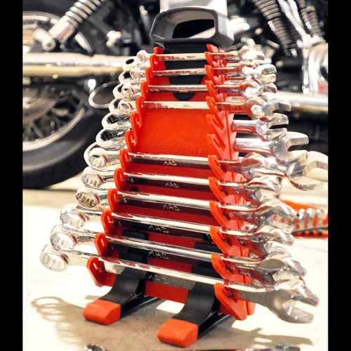 Vista 4 de Ernst Manufacturing - Torre de herramientas de llave inglesa 5224, 24 herramientas rojas