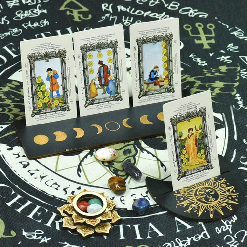 Vista 6 de Knana 10 Uds. Tarot Soporte de Tarot Display Tarot Accesorios con Tarot Piedra de Cristal para Herramientas de Adivinación de Brujas