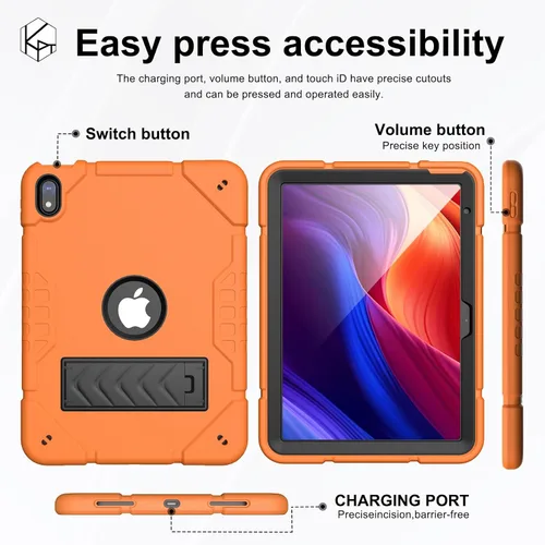 Vista 4 de Funda para iPad de 10ª generación, funda para iPad A16 con correa para el hombro, 2 en 1, resistente, a prueba de golpes, con soporte integrado