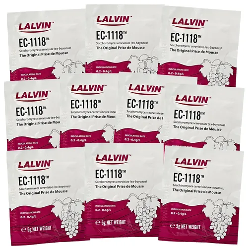 Lalvin EC-1118 Saccharomyces bayanus (10 paquetes)